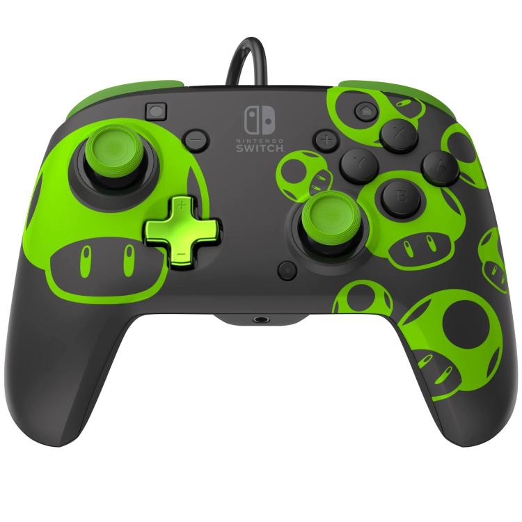 Kontroler PDP Rematch za Nintendo Switch, 1UP Glow in the Dark, črna/zelena