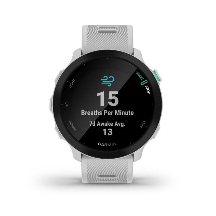 Tekaška ura Garmin Forerunner 55, GPS, z vadbenimi funkcijami, bela_2