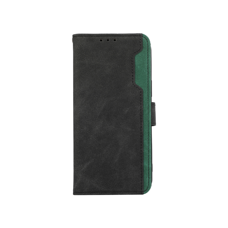 Črna preklopna torbica za Honor 600 Lite z magnetnim zapiranjem, notranjim TPU ohišjem, režami za kartice in funkcijo stojala nudi celovito zaščito in praktično uporabo.