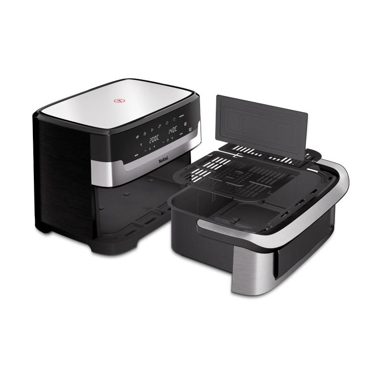 Tefal Dual Easy Fry Flex z odstranljivimi notranjimi deli (košara, razdelilnik, rešetka) za prilagodljivo kuhanje