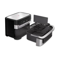 Tefal Dual Easy Fry Flex z odstranljivimi notranjimi deli (košara, razdelilnik, rešetka) za prilagodljivo kuhanje