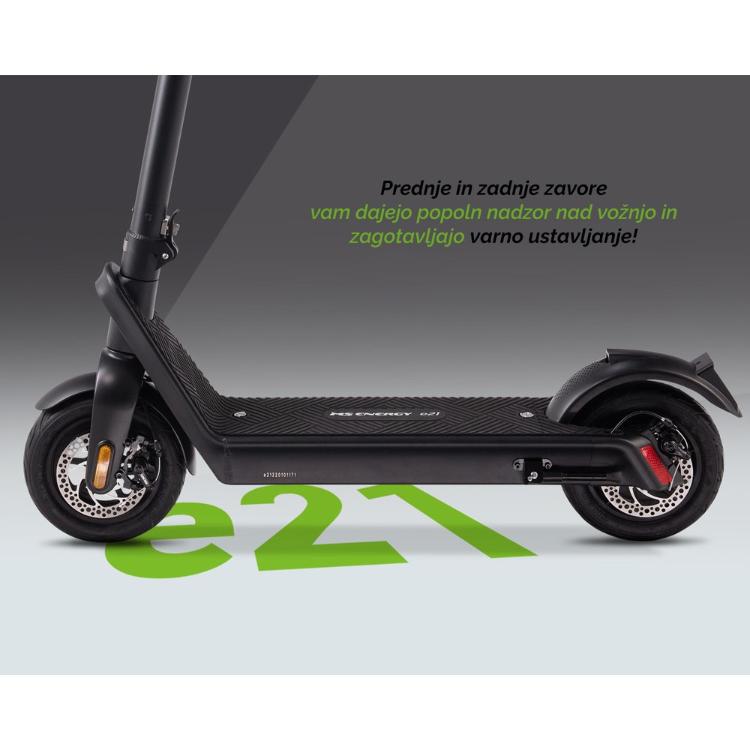 Električni zložljiv skiro MS Energy e21, 10", LED osvetlitev, oranžen-2