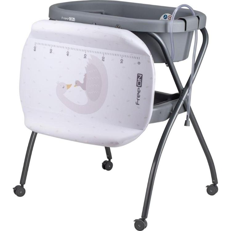 Stojalo z banjico in s previjalno podlogo FreeON Swan grey