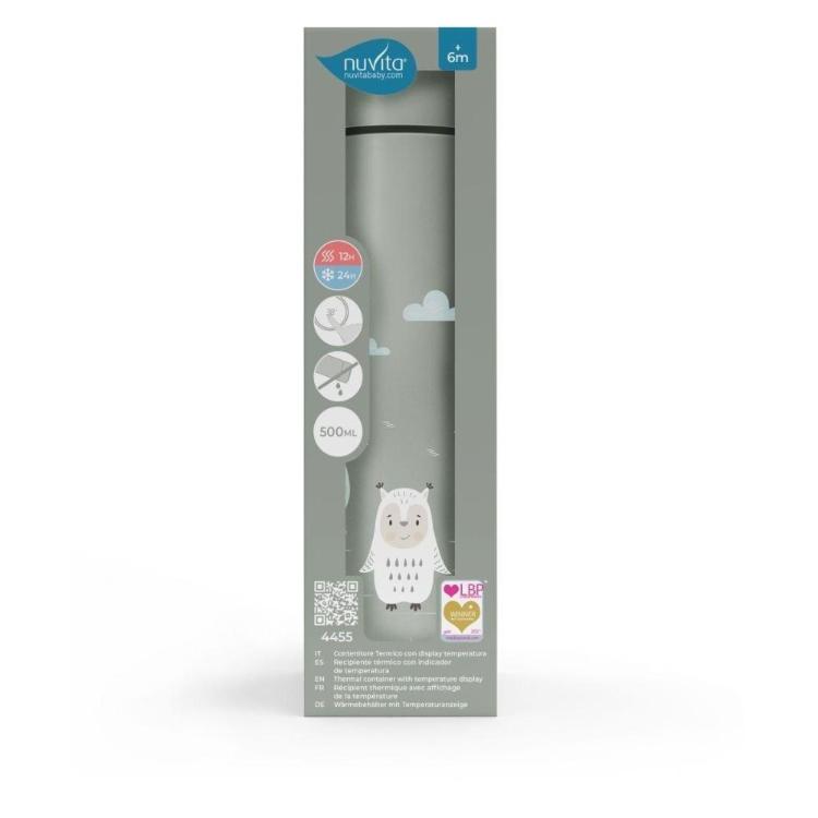 Termo steklenička Nuvita 4455, s termometrom, 500 ml