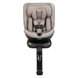 Avtosedež Maxi‑Cosi Spinel 360 Plus truffle, sprednji pogled z oblazinjenim vložkom in 5‑točkovnim varnostnim pasom