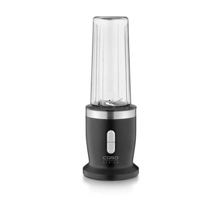 Caso Design brezžični namizni blender v črni barvi z mešalno posodo, gumbom za upravljanje in elegantnim minimalističnim dizajnom