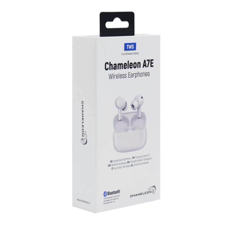 Brezžične slušalke Chameleon A7E, bele
