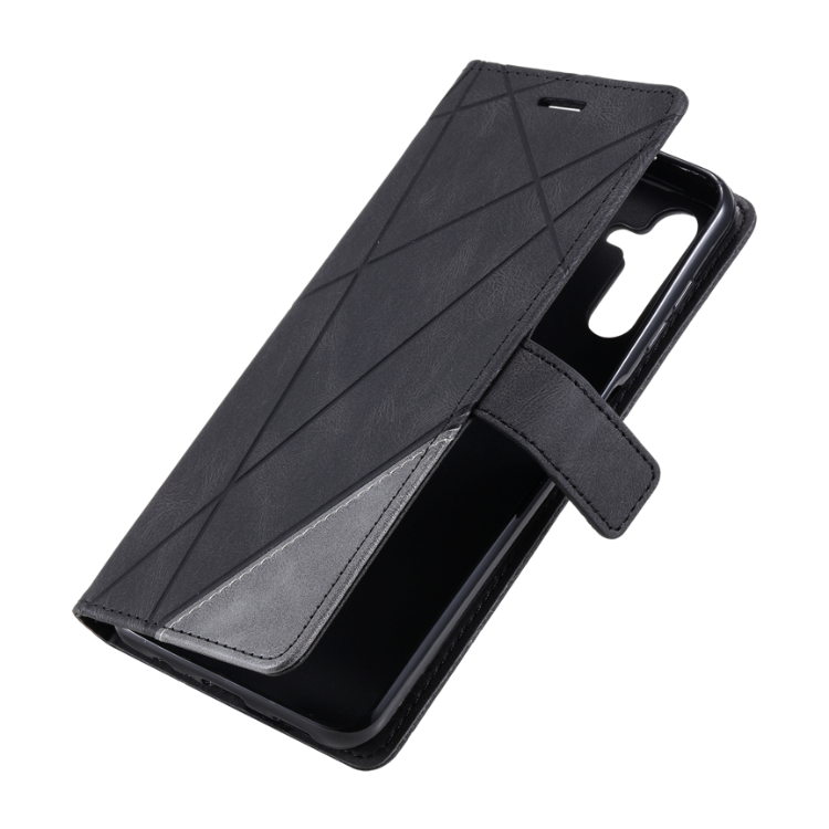 Preklopna torbica za Samsung Galaxy A15 4G/5G, WLGO-Lines, črna