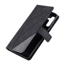 Preklopna torbica za Samsung Galaxy A15 4G/5G, WLGO-Lines, črna