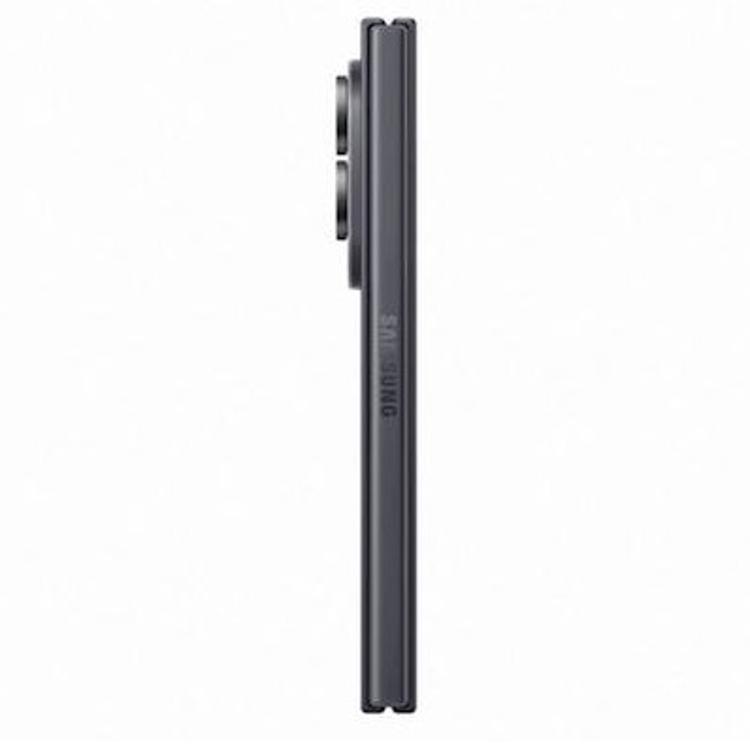 Zložljiv pametni telefon Galaxy Fold v grafitni barvi združuje eleganten dizajn, izjemno tanko konstrukcijo in velik notranji zaslon za produktivno uporabo.