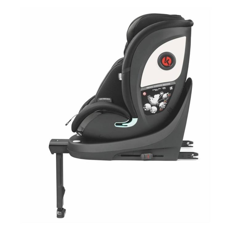 Otroški avtosedež s stranskim pogledom in oporno nogo za pritrditev ISOFIX