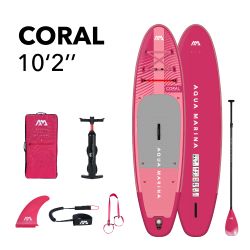 Napihljiv SUP Aqua Marina SUP Coral 10’2” (BT-23COPR), roza