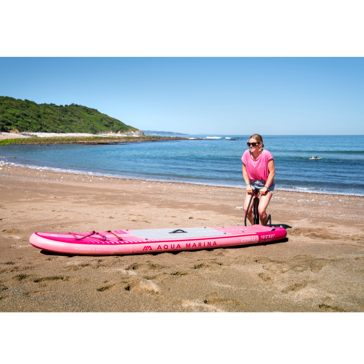 Napihljiv SUP Aqua Marina SUP Coral 10’2” (BT-23COPR), roza