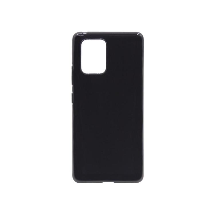 Samsung Galaxy S10 Lite, gumiran ovitek (TPU), črn svetleč_1