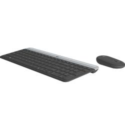 Komplet miške in tipkovnice Logitech MK470 Slim, grafitna