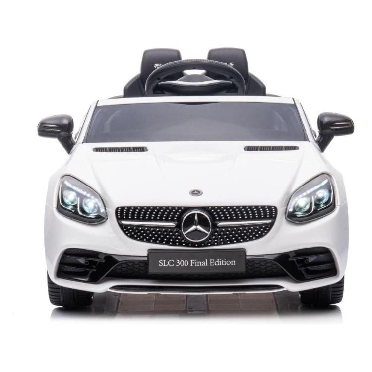 Otroški električni avto Mercedes bel, sprednji pogled z LED žarometi in logotipom