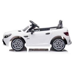 Otroški električni avto Mercedes bel, stranski pogled z nizko karoserijo in velikimi platišči