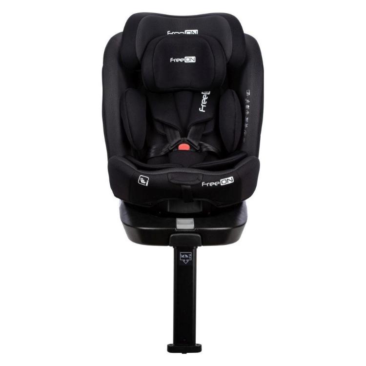 FreeON otroški avtosedež i-Size (40–150 cm) v črni barvi z Isofix bazo in oporno nogo