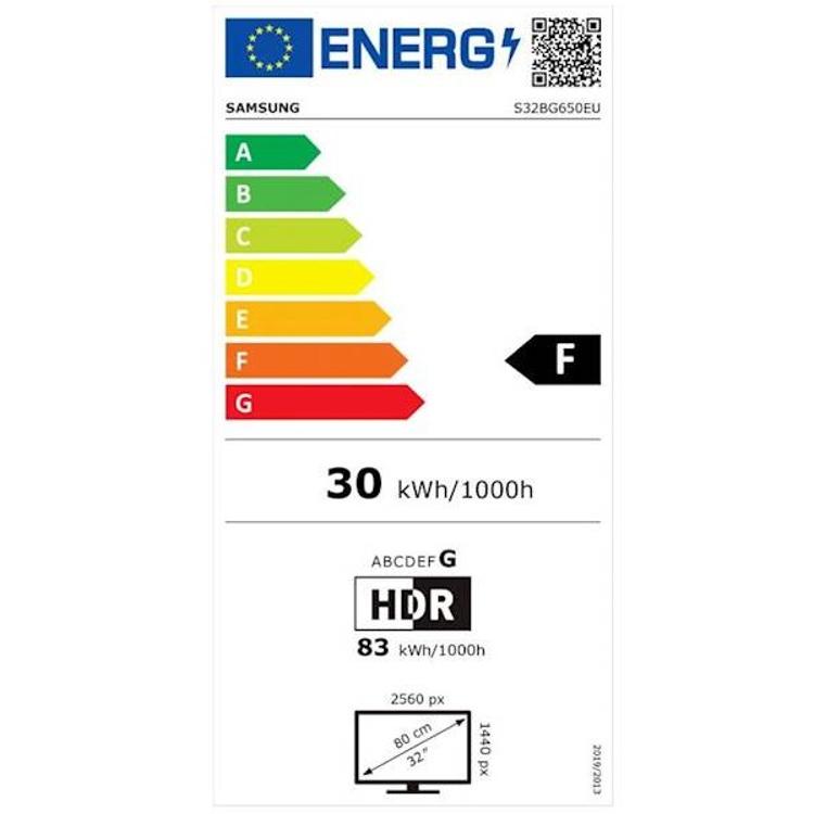 Monitor Samsung S32BG650EU ODYSSEY G6, 32", VA, 16:9, 2560 x 1440, DP, HDMI