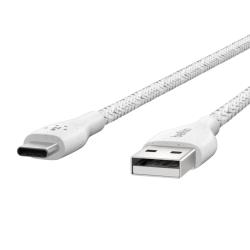 Podatkovno-polnilni kabel USB-C - USB-A, Belkin Boost charge, 1 m, bel