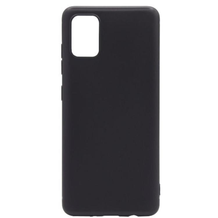 Samsung Galaxy A71, gumiran ovitek (TPU), črn MATT_1