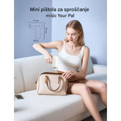 Masažna mini pištola TAOTRONICS, bela