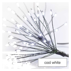 Svetlobna veriga Emos, svetleče cvetlice nano, LED 150, 2,35 m, notranja, hladna bela