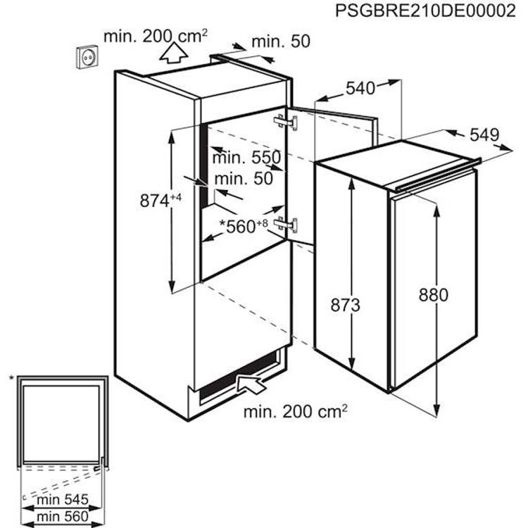 Vgradni hladilnik Electrolux LFB2AE88S1 + predal zamrzovalnika