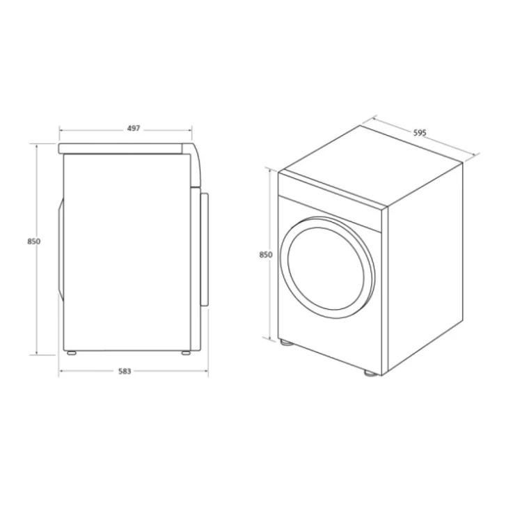 Pralni stroj Haier HW80-B14959EU1-S, 8 kg, A
