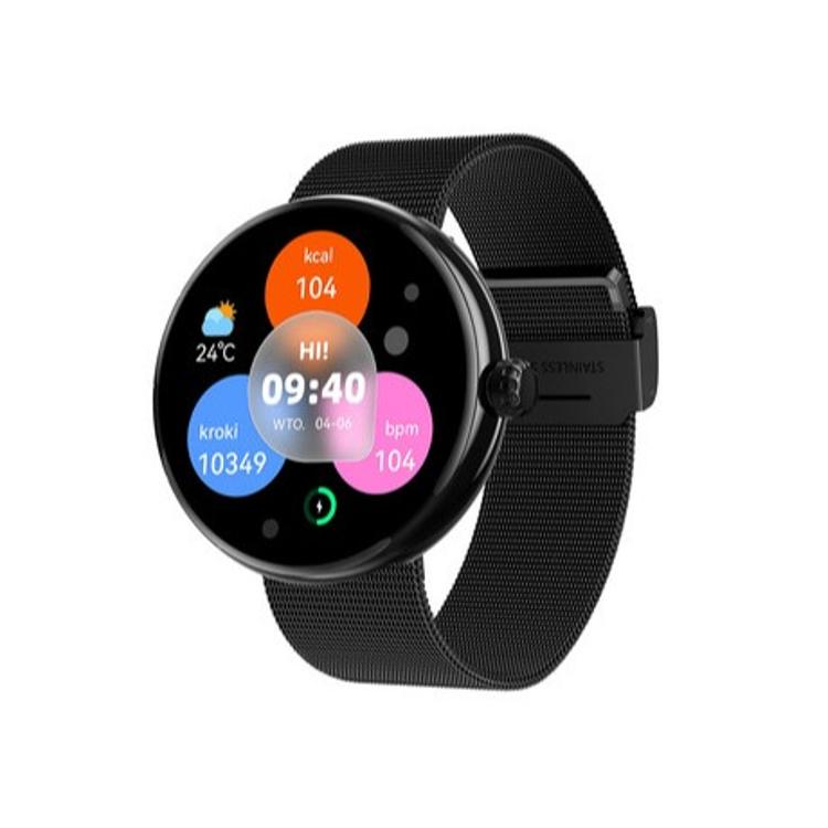Pametna ura Forever ForeVive 5 SB-365, 1.3" AMOLED zaslon, IP68, črna
