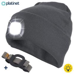 Kapa PLATINET z LED lučko + naglavni trak, Unisex, siva_1