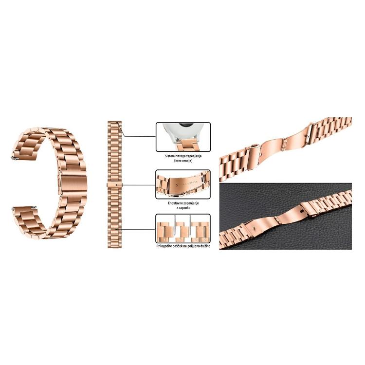 Kovinski pašček 18 mm, Rose Gold_1