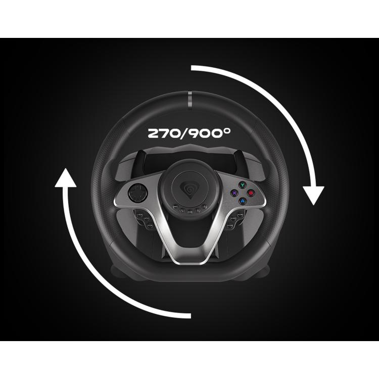 Igralni volan GENESIS SEABORG 400, PC/PS4/PS3/Nintendo Switch/XBOX One/XBOX 360, vibriranje, F1 prestave, nastavljivo vrtenje_4