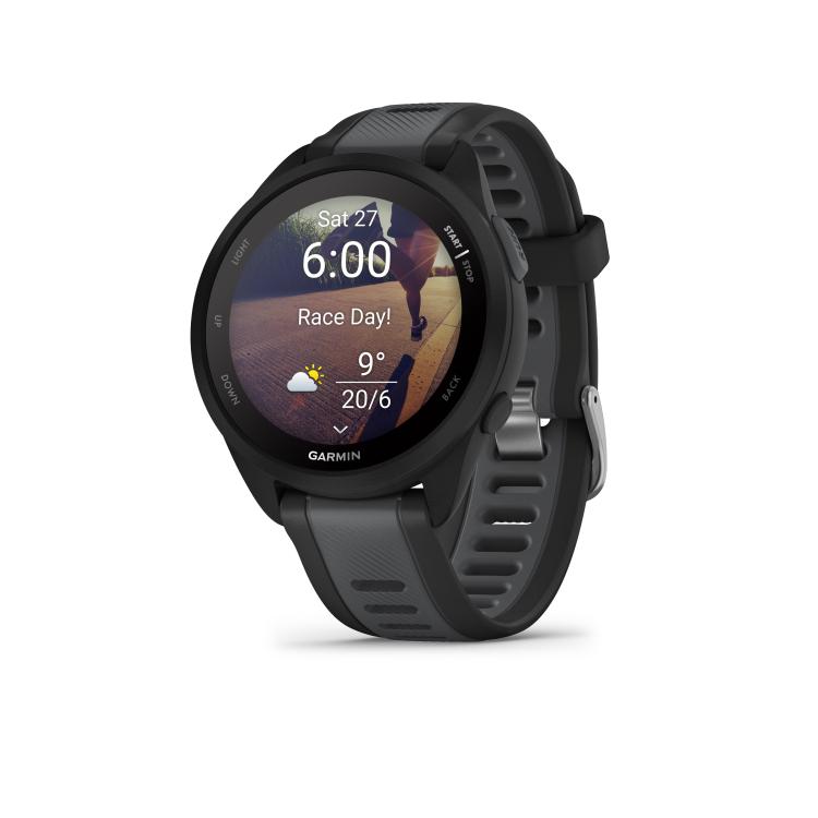 Pametna ura Garmin Forerunner 165, črn/skrilasto siv