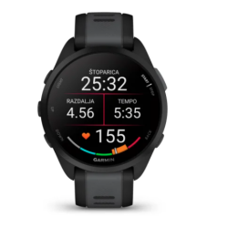 Pametna ura Garmin Forerunner 165, črn/skrilasto siv