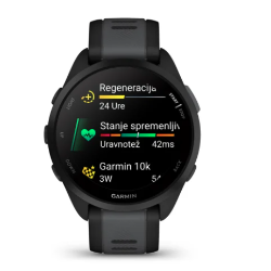 Pametna ura Garmin Forerunner 165, črn/skrilasto siv
