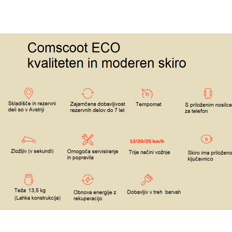 Električni skiro Comscoot ECO