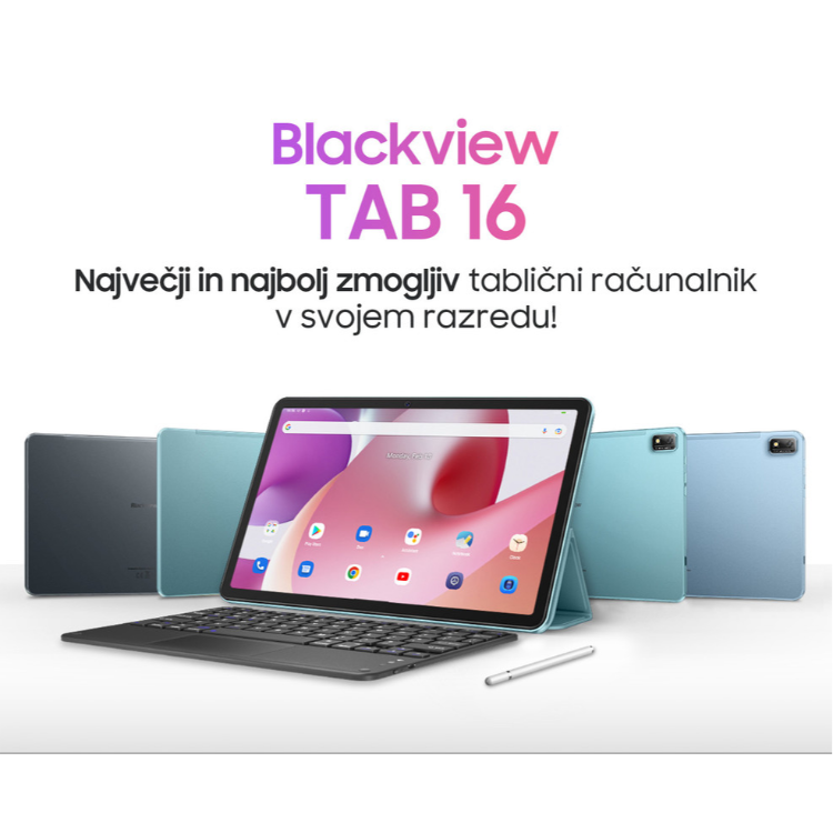 Tablični računalnik BlackView TAB 16, 11", 4G-LTE, 8GB + 256GB, IPS FullHD+, arctic