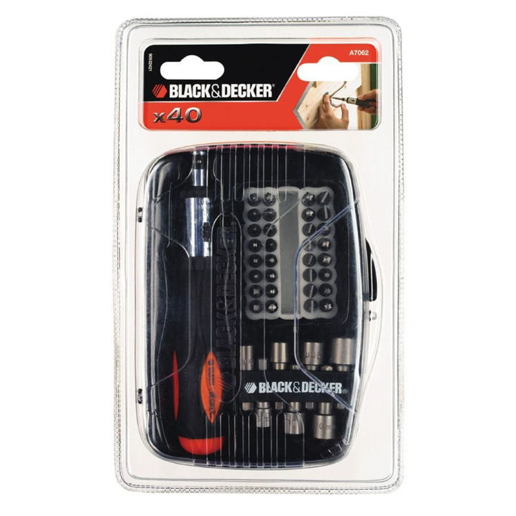 40-delni set vijačnih nastavkov in natičnih ključev Black & Decker A7062