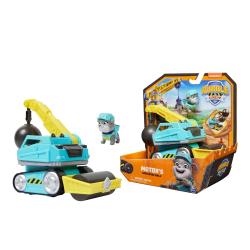 Igralno gradbeno vozilo Motor's Wrecking Ball iz Rubble & Crew s figurico Motor, rušilno kroglo in valjarjem, za otroke 3+.