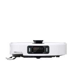 Stranski pogled Xiaomi robotskega sesalnika z izpostavljenim sprednjim senzorjem za zaznavanje ovir, LiDAR kupolo in nizkim profilom ohišja