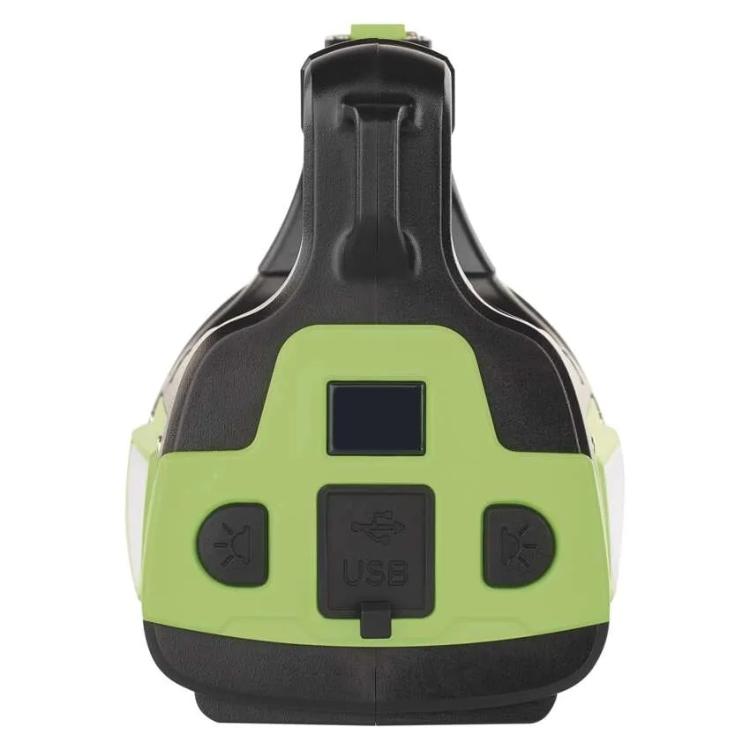 Polnilna LED delovna svetilka, 850 lm, zelena
