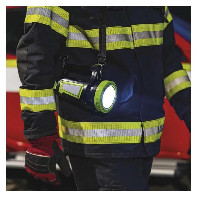 Polnilna LED delovna svetilka, 850 lm, zelena