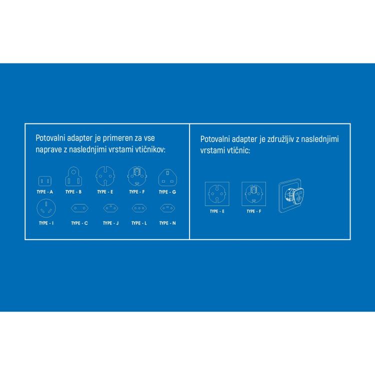 Potovalni adapter 830EU - World to Europe