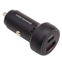 Avto polnilnik 48W (PD 3.0 in QC 3.0), 2-portni (USB in USB-C izhod), kabel ni priložen, IBD352-AC48W, črn_2
