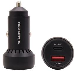 Avto polnilnik 48W (PD 3.0 in QC 3.0), 2-portni (USB in USB-C izhod), kabel ni priložen, IBD352-AC48W, črn_1