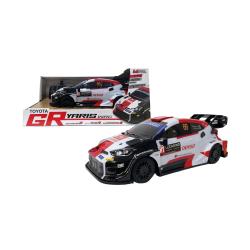 RC model Toyota GR Yaris WRC v reli izvedbi, merilo 1:14, prikazan z originalno embalažo.