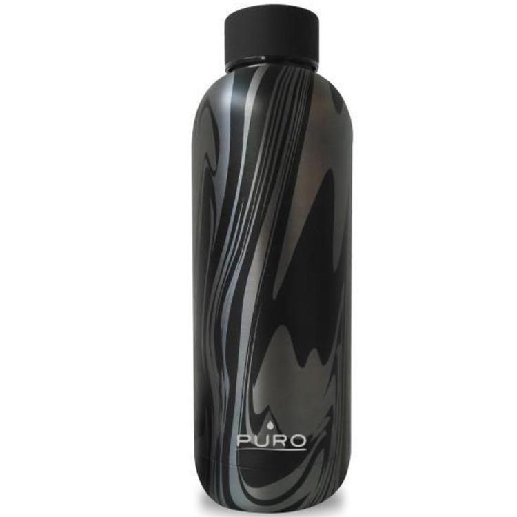 Steklenica Puro HOT&COLD termo, nerjaveče jeklo, 500 ml, Optip - Fluid /črna mat_1
