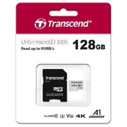 Transcend pomnilniška kartica SDXC Micro 128GB 300S, 95/45MB/s, C10, UHS-I Speed Class 3 (U3)_1