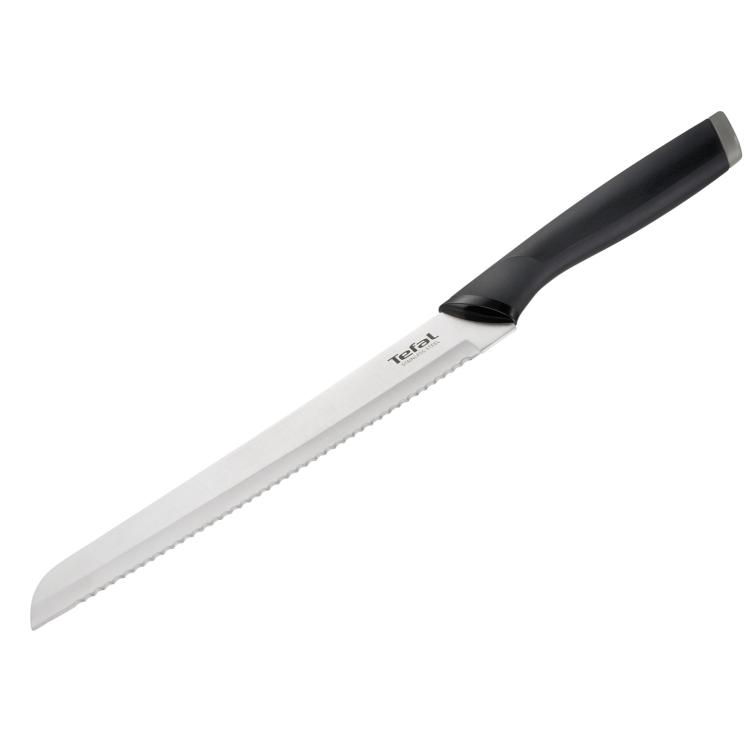 Tefal Comfort nož za kruh z nazobčanim inox rezilom in ergonomskim črnim ročajem